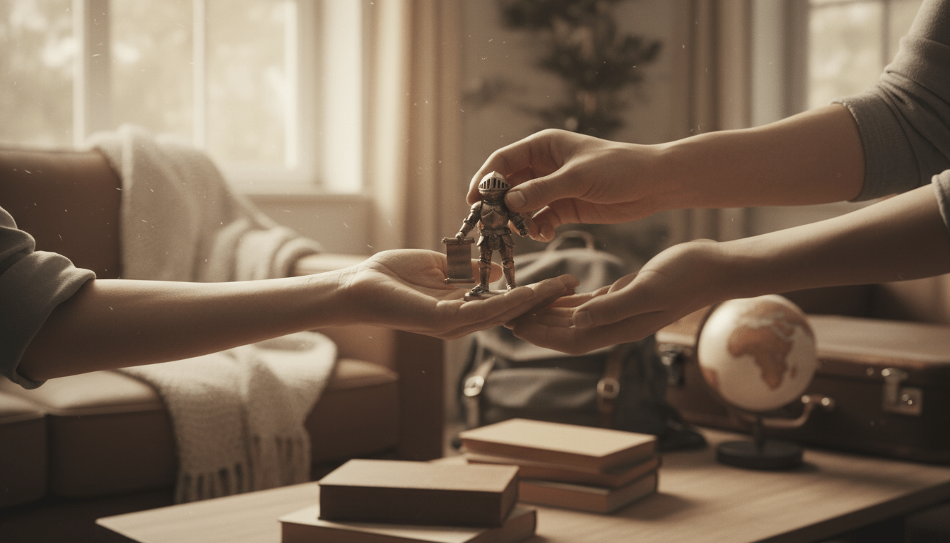 découvrez l'idée originale de laisser une figurine à vos proches en cadeau de départ en voyage, symbole d'affection et de souvenirs partagés.