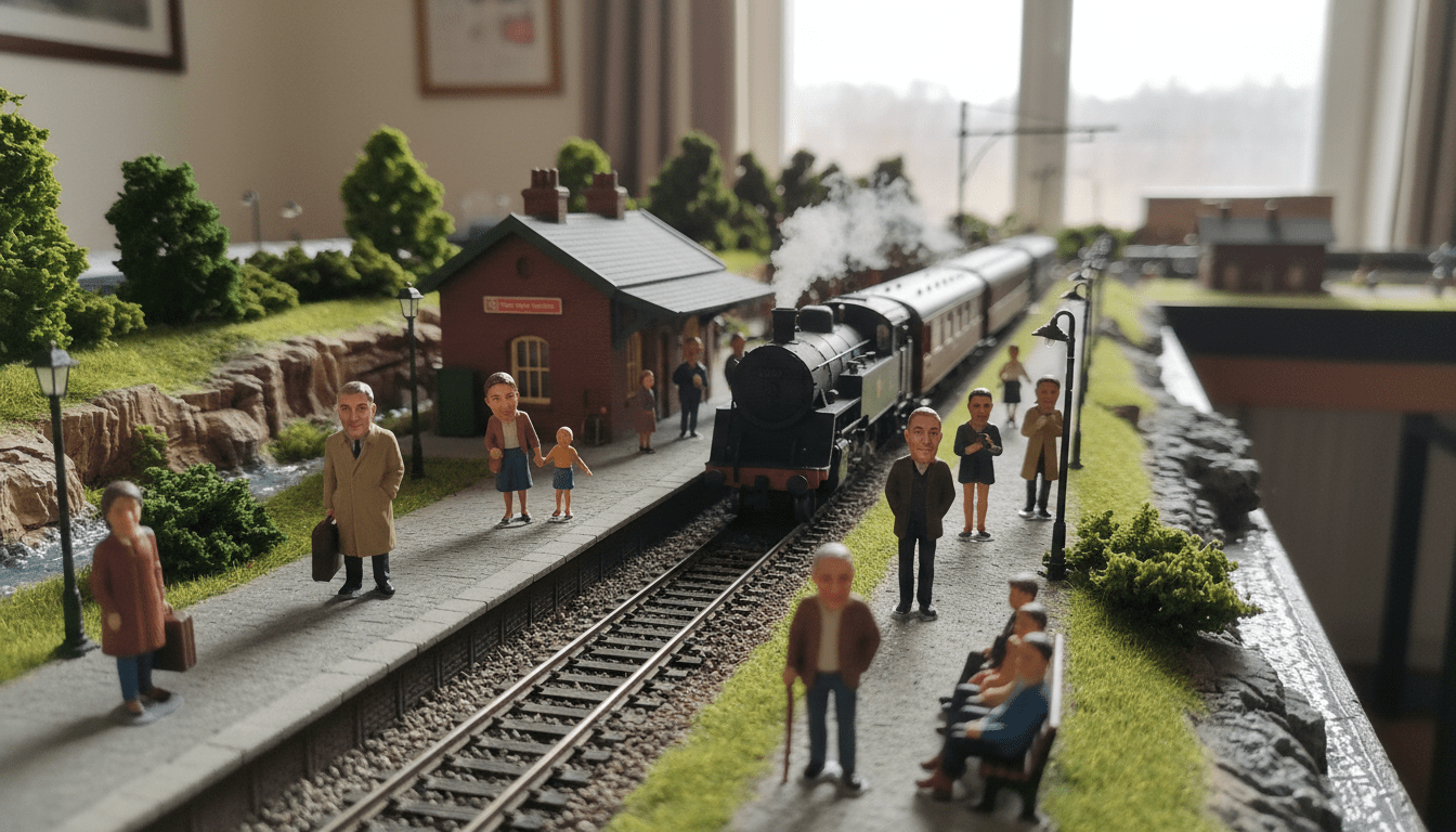 découvrez nos figurines 3d personnalisées pour maquettes ferroviaires et donnez vie à votre décor avec de vrais visages réalistes.