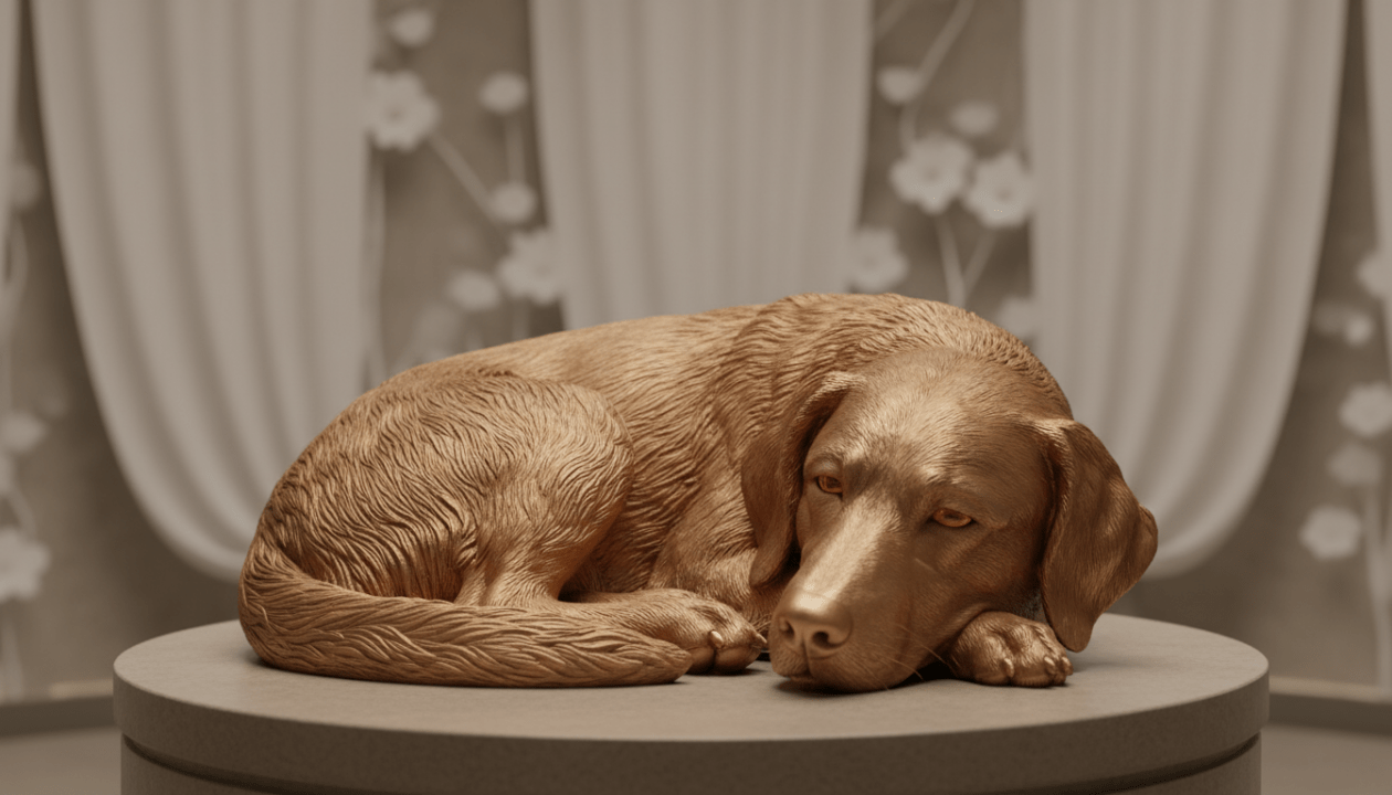 rendez hommage à votre chien disparu avec une sculpture 3d unique et personnalisée, un souvenir éternel pour célébrer votre compagnon fidèle.