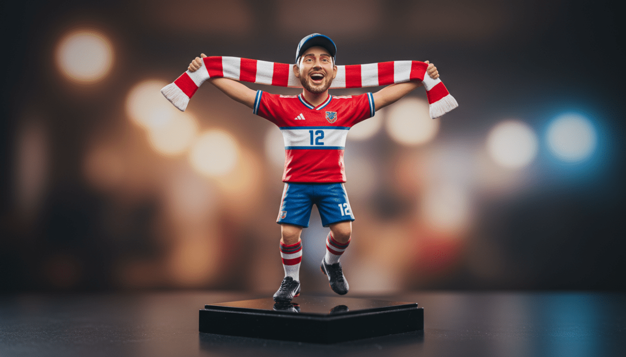 offrez un cadeau original à un fan de foot : une figurine personnalisée portant le maillot de son équipe favorite, un souvenir unique et mémorable.