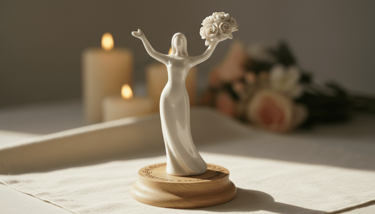 découvrez notre statuette souvenir, le cadeau témoin de mariage idéal pour remercier vos proches de leur soutien lors de ce jour unique.