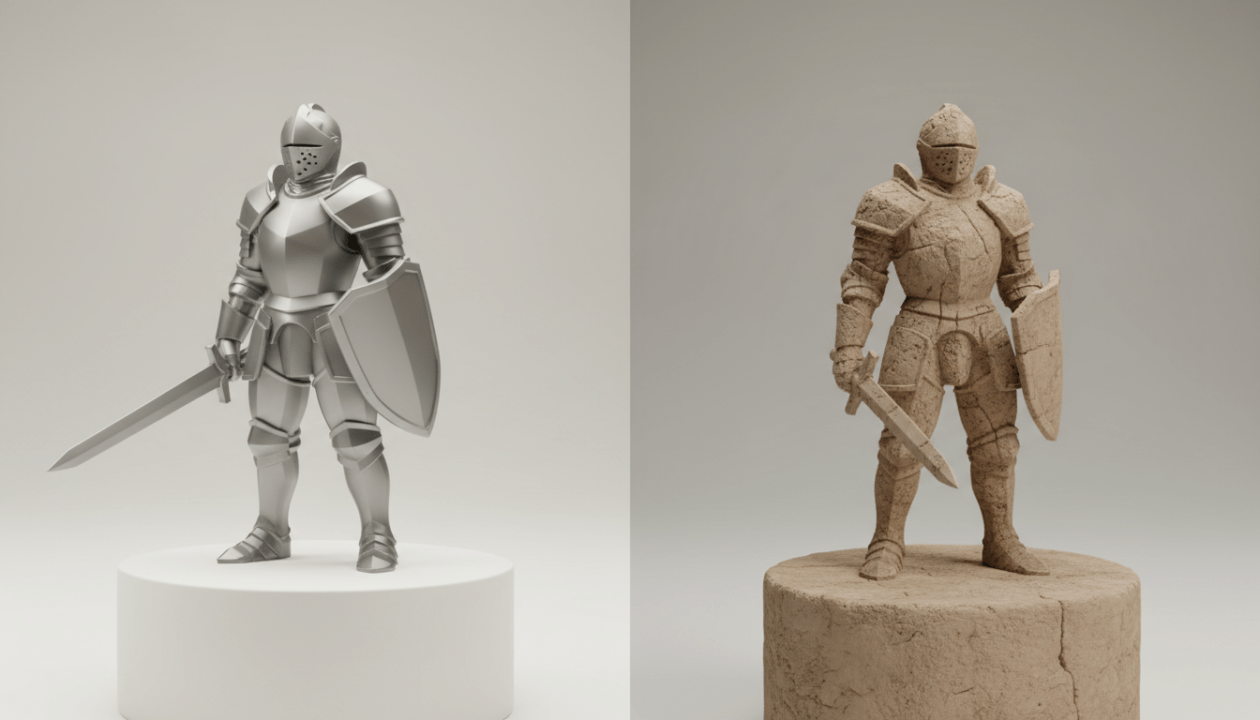 découvrez les différences de prix et de rendu entre les figurines 3d et les sculptures traditionnelles pour mieux choisir votre œuvre d'art.