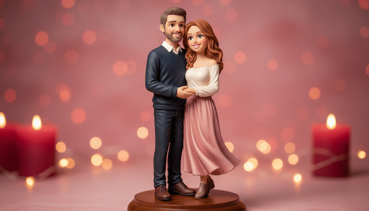 offrez une figurine personnalisée de couple, le cadeau unique et romantique idéal pour célébrer la saint-valentin avec originalité et amour.