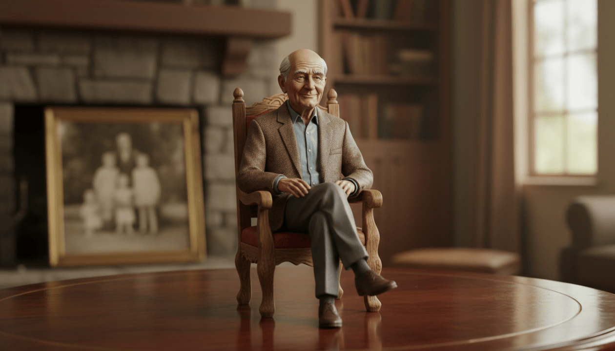 offrez un cadeau original pour votre cousinade : une statuette unique représentant le doyen de la famille, un souvenir personnalisé et mémorable.