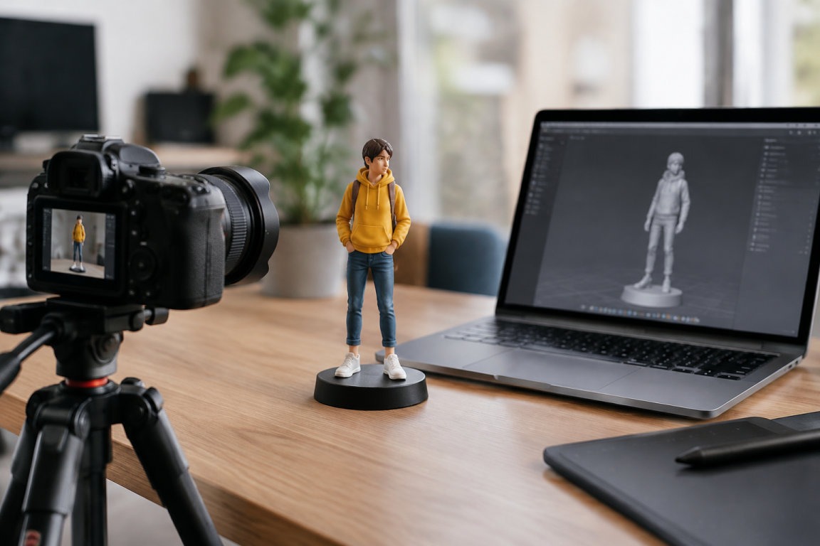Étapes pour créer une figurine 3D à partir d'une photo en modélisation